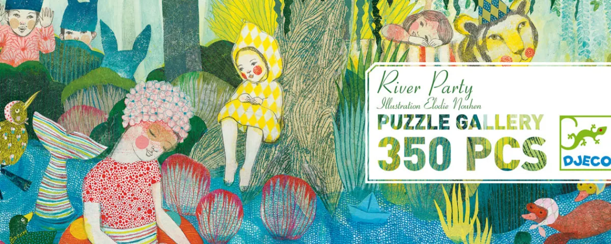 Kinderen Djeco Panorama|Fantasy<Rivier Feest - puzzel van 350 stukjes - Panorama