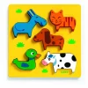 Kinderen Djeco Dieren|Houten Insteekpuzzels<Als kat en hond - houten puzzel - 5 stukjes