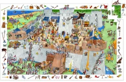 Kinderen Djeco Tekening|Legpuzzels<Bescherm het kasteel - puzzel van 100 stukjes