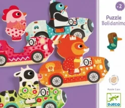 Kinderen Djeco Speciale Vorm|Legpuzzels<Bolidanimo - 8 puzzeltjes van 2 stukjes
