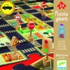 Kinderen Djeco Puzzel + Extra Item|Vloerpuzzels<Bouw zelf je stad - puzzel van 24 stukjes en 5 verkeersborden