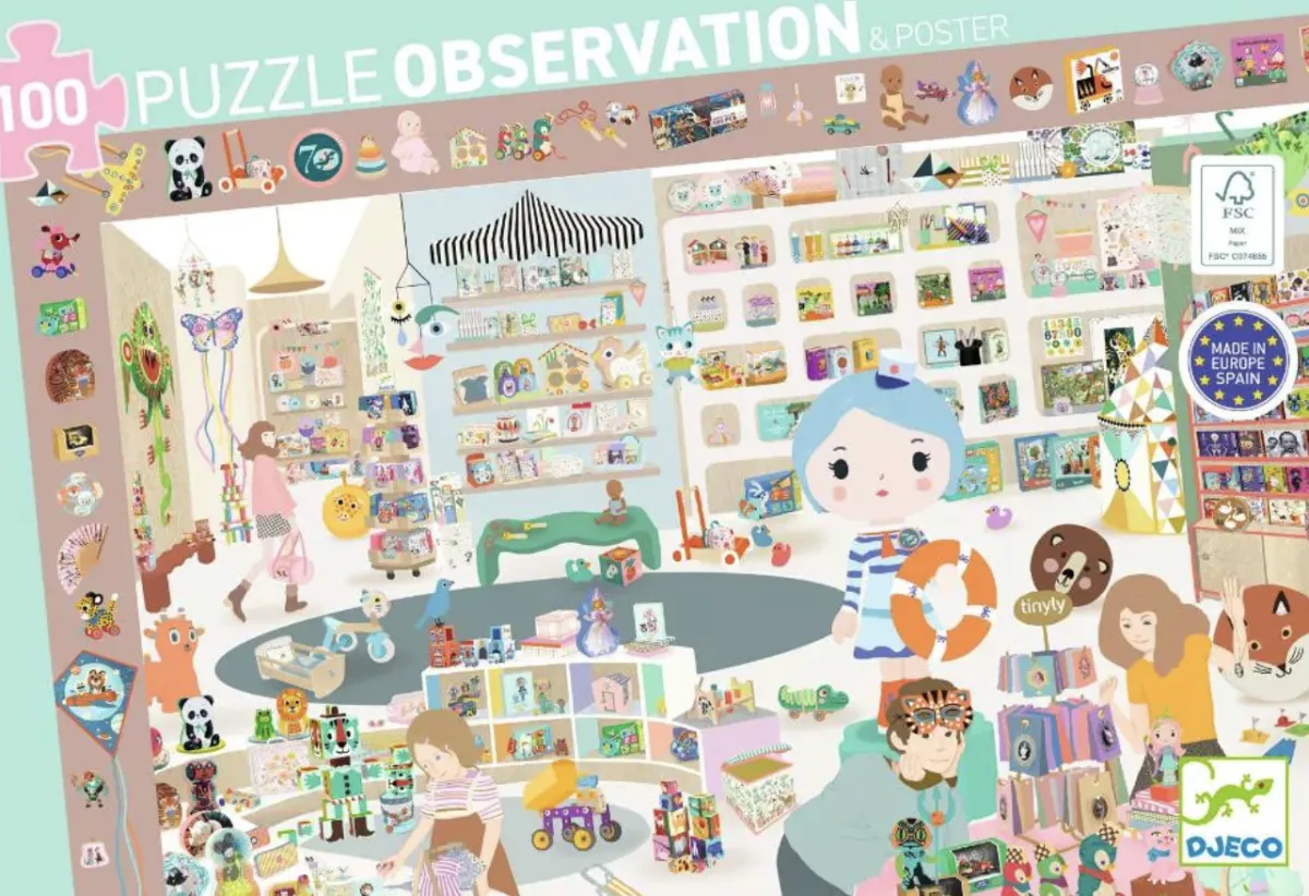 Kinderen Djeco Legpuzzels|100-499<De kleine winkel - puzzel van 100 stukjes