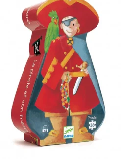 Kinderen Djeco Speciale Vorm|Legpuzzels<De piraat en z'n schat - puzzel van 36 stukjes