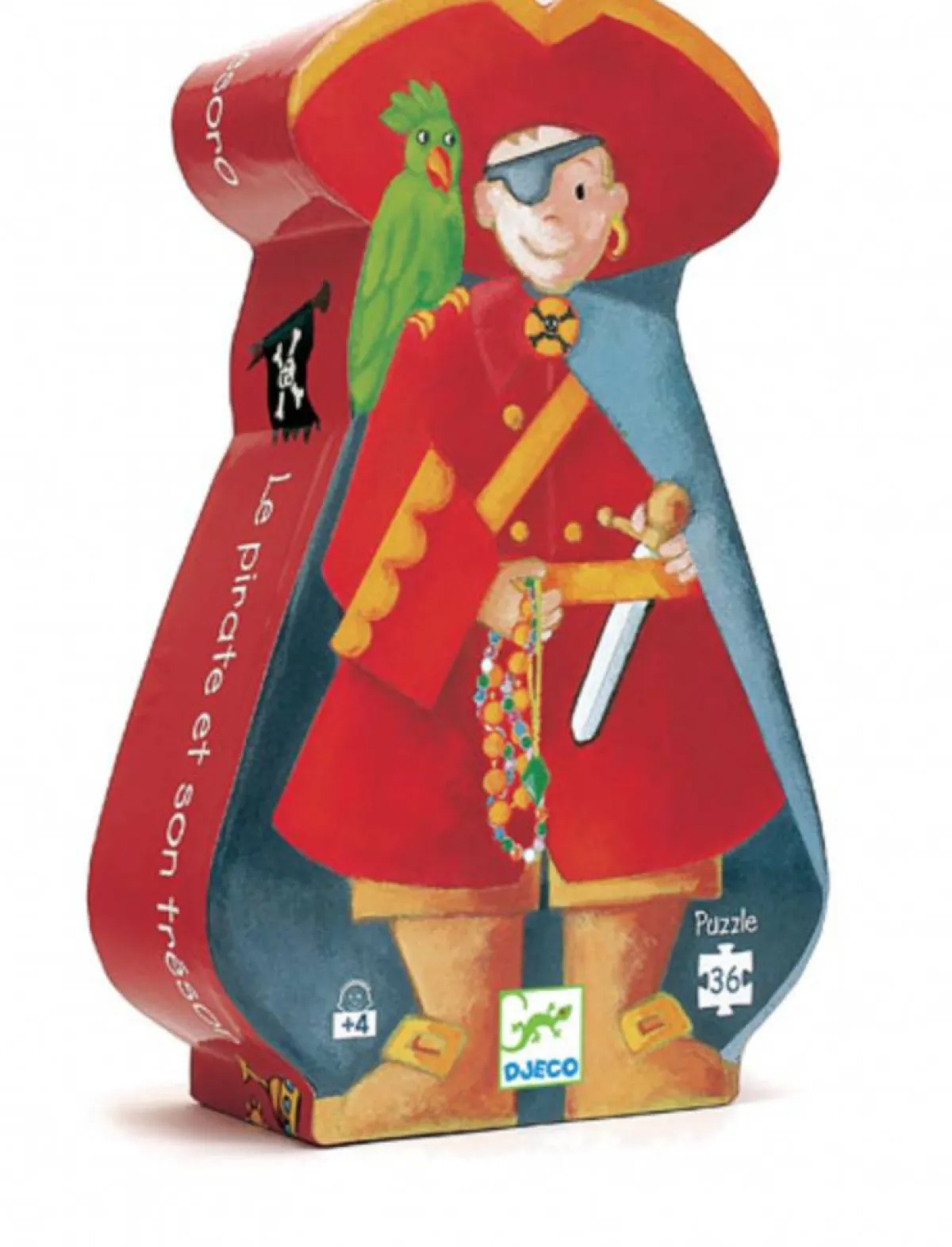 Kinderen Djeco Speciale Vorm|Legpuzzels<De piraat en z'n schat - puzzel van 36 stukjes