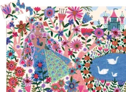 Kinderen Djeco Speciale Vorm|Legpuzzels<De prinses en de pauw - puzzel van 36 stukjes