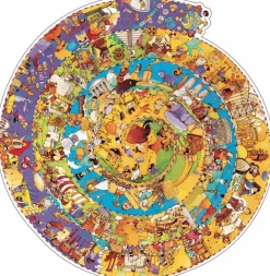 Kinderen Djeco Speciale Vorm|Astrologie & Wereldkaarten<Een rondje geschiedenis - puzzel van 350 stukjes