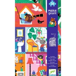 Kinderen Djeco Vloerpuzzels|Legpuzzels<Het huis van de kleine vriendjes - Reuzepuzzel van 36 stukjes