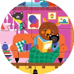 Kinderen Djeco Vloerpuzzels|Legpuzzels<Het huis van de kleine vriendjes - Reuzepuzzel van 36 stukjes
