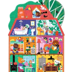 Kinderen Djeco Vloerpuzzels|Legpuzzels<Het huis van de kleine vriendjes - Reuzepuzzel van 36 stukjes