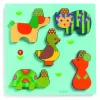 Kinderen Djeco Houten Insteekpuzzels|2-99<Hoedjes met stippen - 5 stukjes