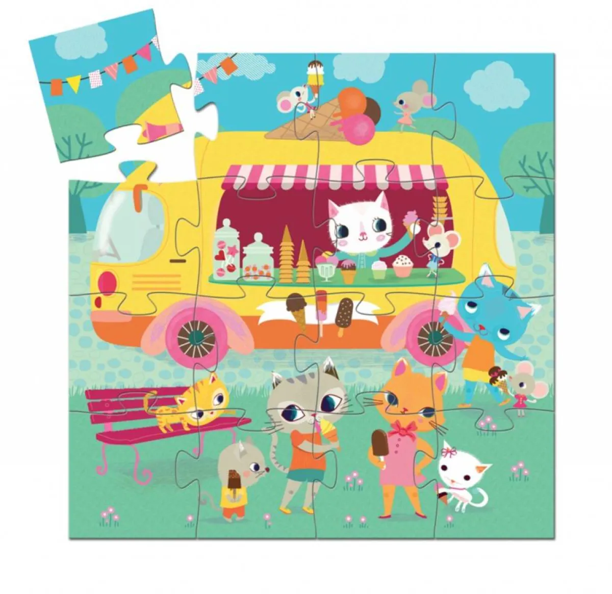 Kinderen Djeco Speciale Vorm|Legpuzzels<Ijsjes te koop - 16 stukjes