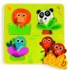 Kinderen Djeco Dieren|Houten Insteekpuzzels<Kiekeboe in de jungle - 4 stukjes