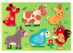 Kinderen Djeco Dieren|Legpuzzels<Koekoek koe - 12 stukjes