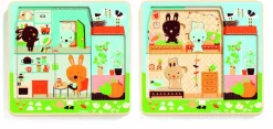 Kinderen Djeco Speciale Vorm|Dieren<Laagjespuzzel Het huis vol leven - 12 stukjes
