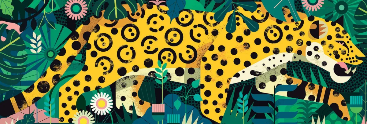 Kinderen Djeco Panorama|Dieren<Luipaard - puzzel van 1000 stukjes - Panorama