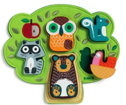 Kinderen Djeco Dieren|Houten Insteekpuzzels<Oost west boom best - 5 stukjes