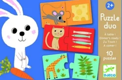 Kinderen Djeco Legpuzzels|2-99<Puzzel duo - Aan tafel! - 10 x 2 stukjes