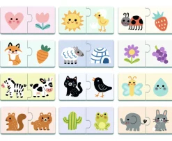 Kinderen Djeco Legpuzzels|2-99<Puzzel duo - Kleuren - 12 x 2 stukjes
