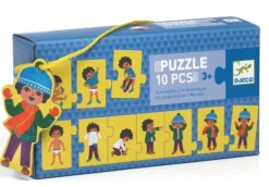 Kinderen Djeco Speciale Vorm|Legpuzzels<Puzzel trio - Ik kleed me aan - 10 stukjes