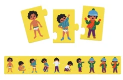 Kinderen Djeco Speciale Vorm|Legpuzzels<Puzzel trio - Ik kleed me aan - 10 stukjes