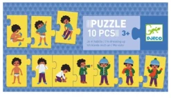 Kinderen Djeco Speciale Vorm|Legpuzzels<Puzzel trio - Ik kleed me aan - 10 stukjes
