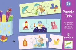 Kinderen Djeco Speciale Vorm|Legpuzzels<Puzzel trio - Mijn dagelijks leven - 24 stukjes