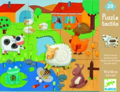 Kinderen Djeco Puzzel + Extra Item|Legpuzzels<Voelpuzzel boerderij - 12 stukjes