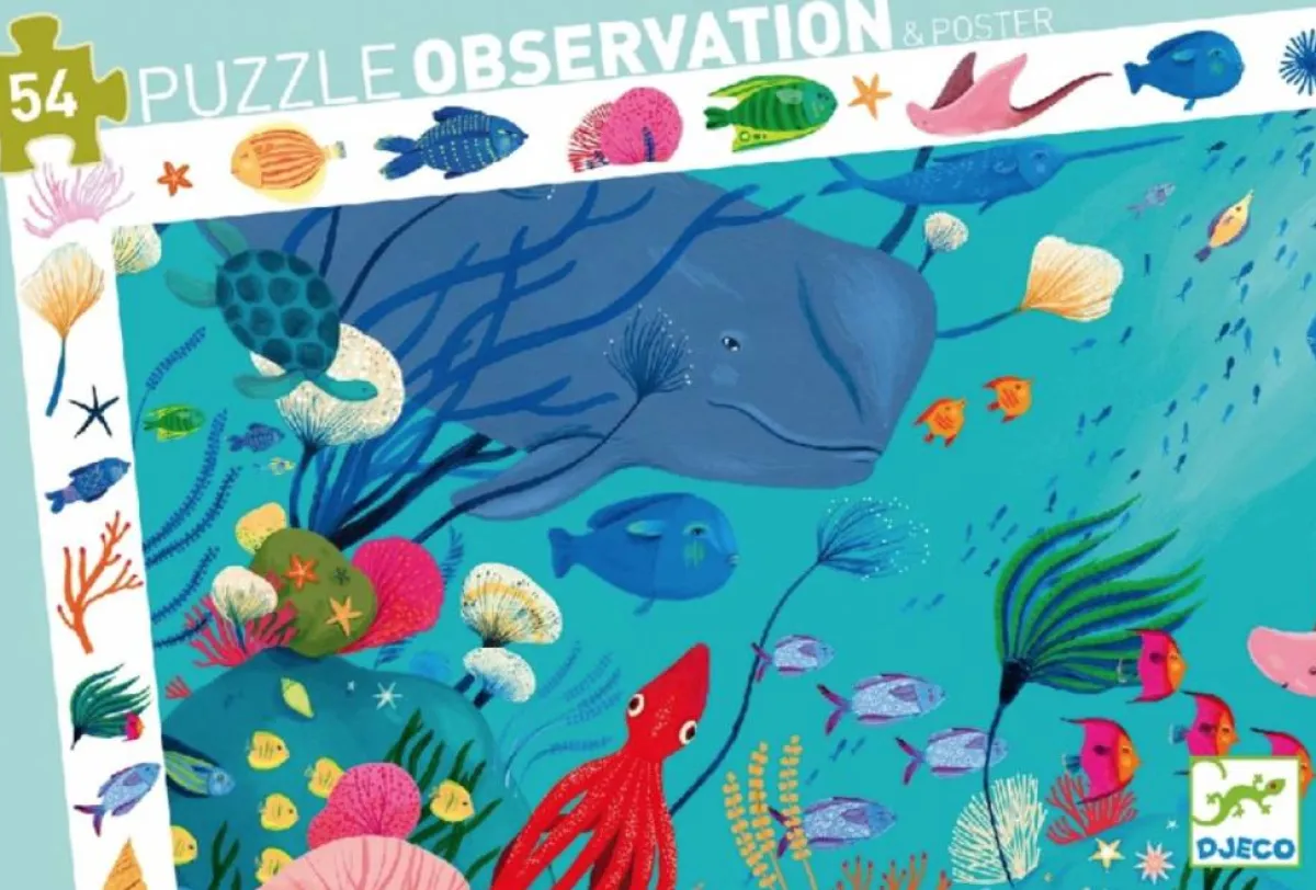 Kinderen Djeco Tekening|Legpuzzels<Zoekpuzzel - in de oceaan - 54 stukjes