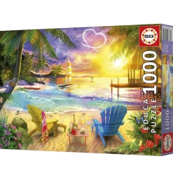 Educa Landschappen|1000-1499<Liefdesstrand - puzzel 1000 stukjes