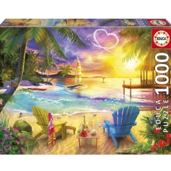 Educa Landschappen|1000-1499<Liefdesstrand - puzzel 1000 stukjes
