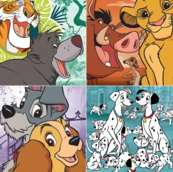 Kinderen Educa Disney, Pixar, Marvel|Legpuzzels<4 puzzels van de Disney dieren - 12, 16, 20 en 25 stukjes