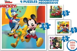 Kinderen Educa Disney, Pixar, Marvel|Legpuzzels<4 puzzels van Mickey & Friends - 12, 16, 20 en 25 stukjes