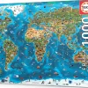 Educa Steden En Gebouwen|Astrologie & Wereldkaarten<1000 Wereldwonderen - puzzel 1000 stukjes