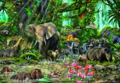Educa Dieren|2000 En Meer<Afrikaanse jungle - puzzel van 2000 stukjes