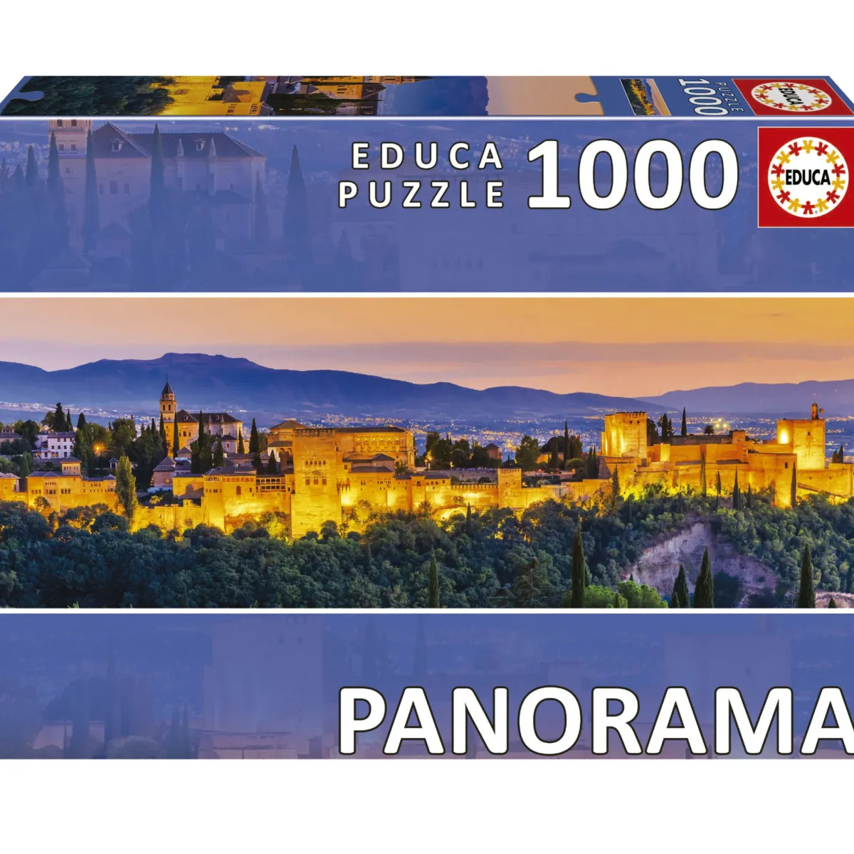 Educa Panorama|Steden En Gebouwen<Alhambra, Granada - puzzel 1000 stukjes - Panorama