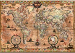 Educa Astrologie & Wereldkaarten|1000-1499<Antieke wereldkaart - 1000 stukjes