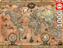 Educa Astrologie & Wereldkaarten|1000-1499<Antieke wereldkaart - 1000 stukjes