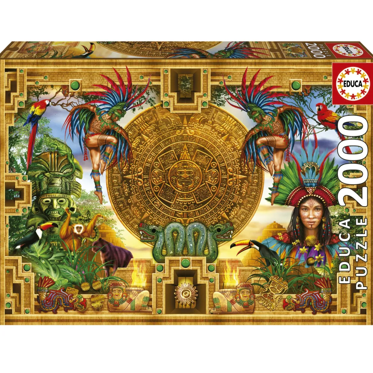 Educa Tekening|Kunst En Cultuur<Azteekse Maya verzameling - puzzel van 2000 stukjes