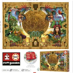 Educa Tekening|Kunst En Cultuur<Azteekse Maya verzameling - puzzel van 2000 stukjes