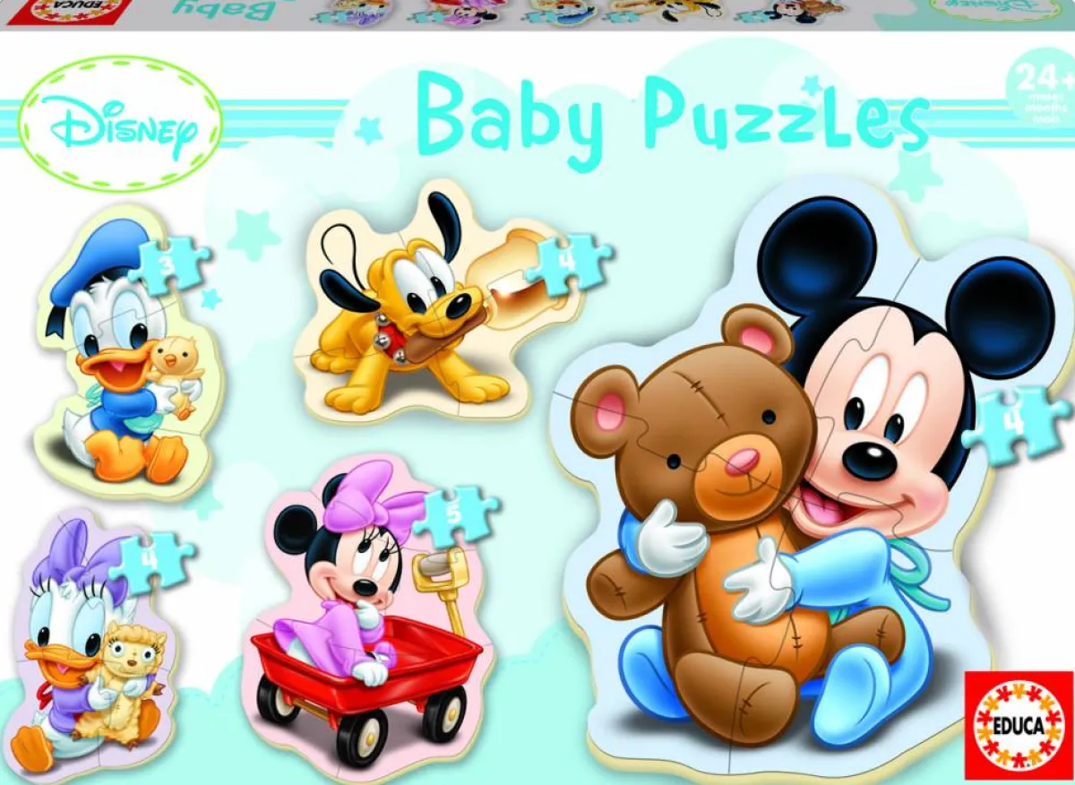 Kinderen Educa Disney, Pixar, Marvel|Legpuzzels<Baby Mickey - 3, 4 en 5 stukjes