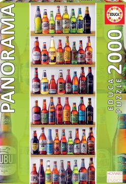 Educa Panorama|Stilleven<Bieren van de wereld - puzzel van 2000 stukjes