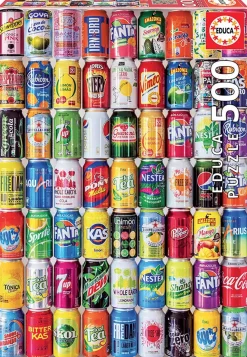 Kinderen Educa Stilleven|Legpuzzels<Blikjes frisdrank - legpuzzel van 500 stukjes