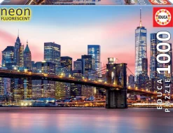 Educa Puzzel + Extra Item|Steden En Gebouwen<Brooklyn Bridge - Glow in the Dark - puzzel 1000 stukjes