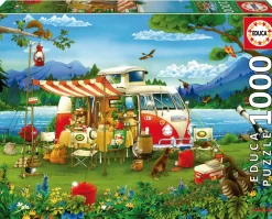 Educa Tekening|1000-1499<Camping Holiday - puzzel 1000 stukjes