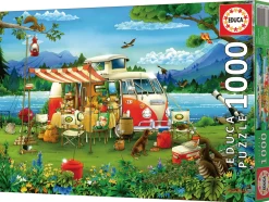 Educa Tekening|1000-1499<Camping Holiday - puzzel 1000 stukjes
