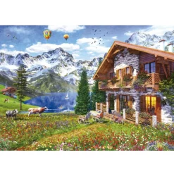 Educa Landschappen|2000 En Meer<Chalet in de Alpen - puzzel van 4000 stukjes