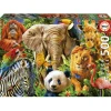 Kinderen Educa Tekening|Dieren<Collage Wilde Dieren - legpuzzel van 500 stukjes