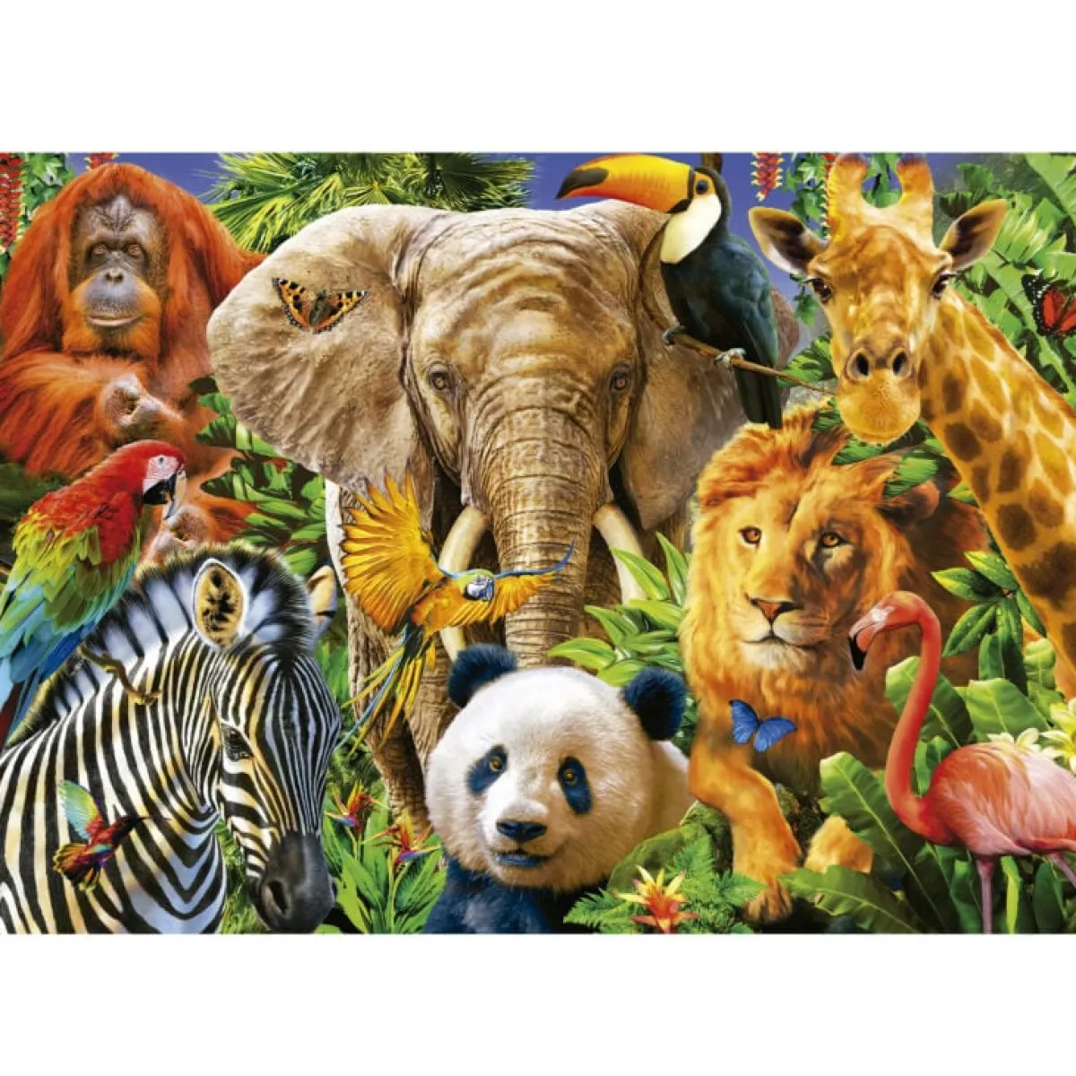 Kinderen Educa Tekening|Dieren<Collage Wilde Dieren - legpuzzel van 500 stukjes