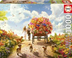 Educa Landschappen|1000-1499<De Bloemenkar - puzzel 1000 stukjes