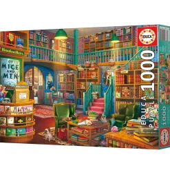 Educa Tekening|Steden En Gebouwen<De Boekhandel - puzzel 1000 stukjes